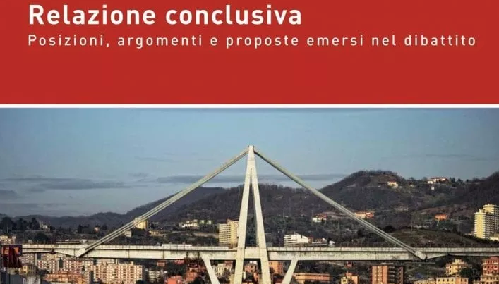 La copertina del Rapporto conclusivo del Dibattito Pubblico sulla "Gronda" di Genova