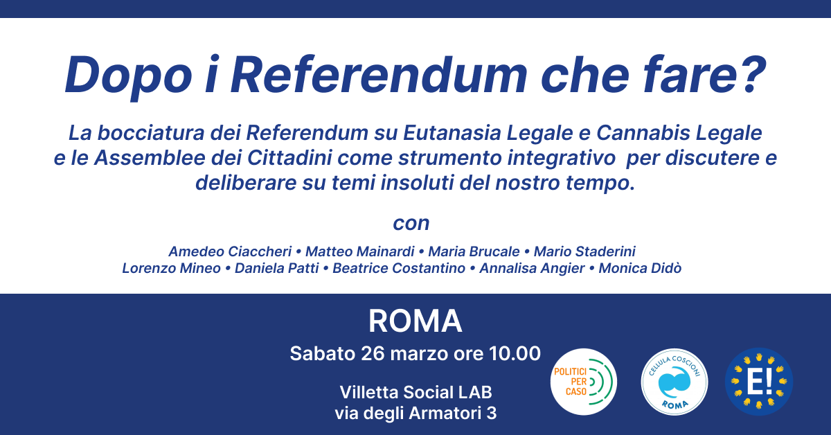 DOPO I REFERENDUM CHE FARE?